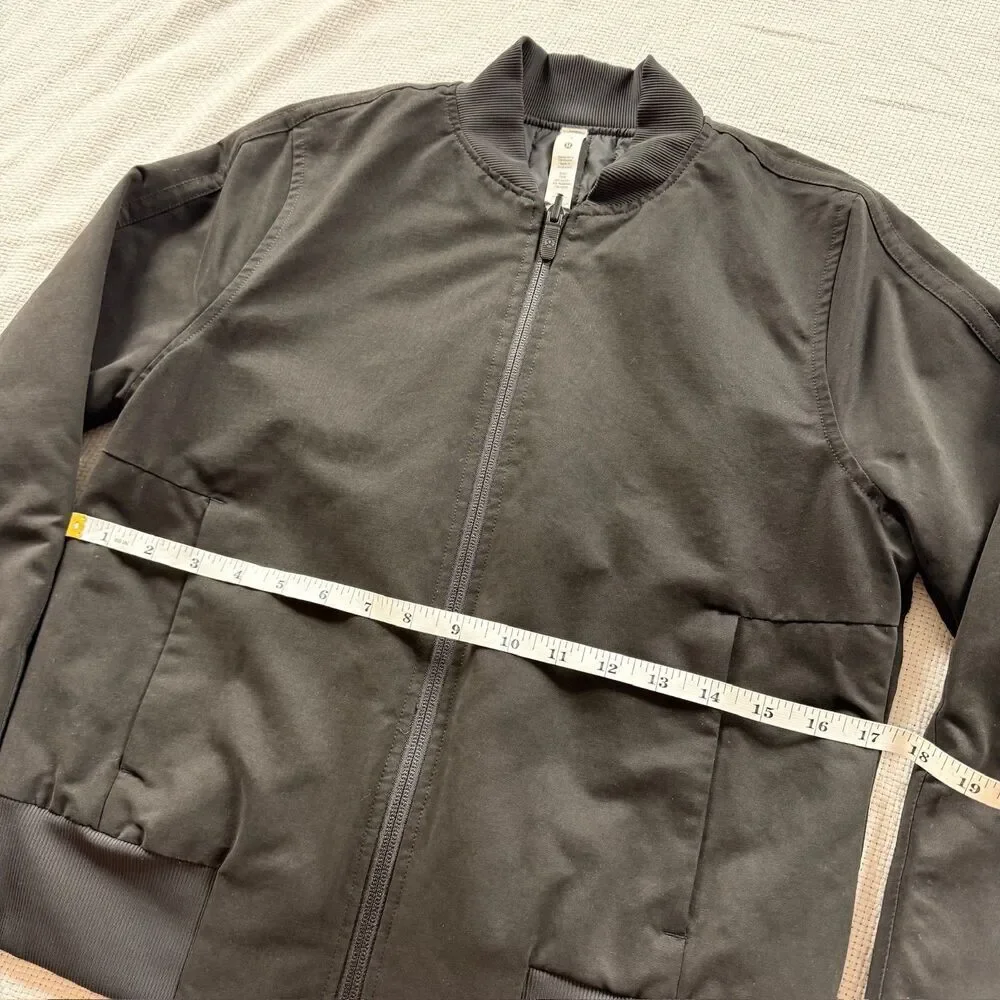Lululemon Black Bomber Jacket 4 reversible warm fall